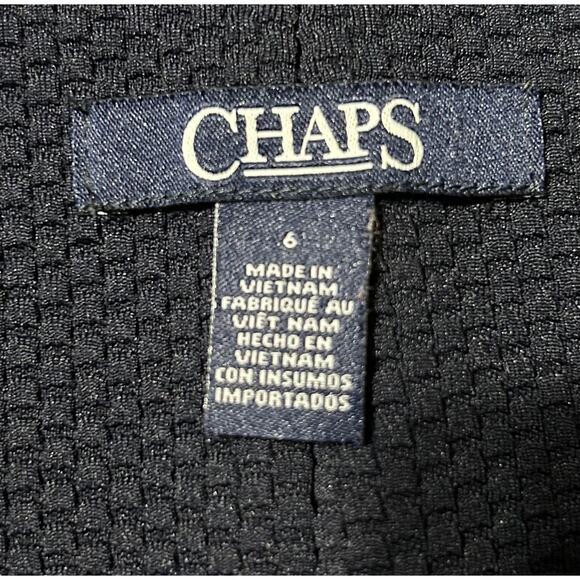 Chaps by Ralph Lauren Misses Lace Trimmed dress size 6 Navy Blue - Picture 3 of 3